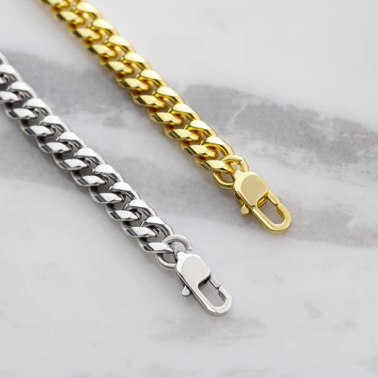 To My Son Necklace - If I'm Ever Not Here And You Need A Hug Just Hold This Close To Feel My Love Cuban Link Chain Necklace
