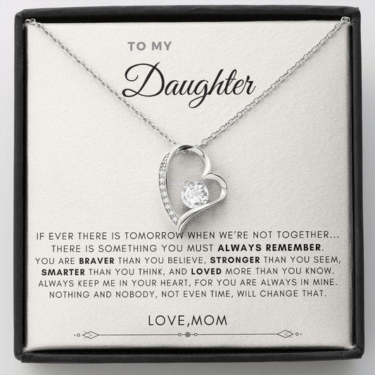 "Keep Me In Your Heart" Daughter Necklace Gift From Mom Dad Parents Forever Love Pendant Jewelry Box Graduation Thanksgiving Birthday Christmas