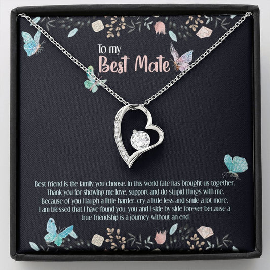 "Fate Has Brought Us Together" Best Mate Necklace Gift From BFF Bestfriend Soul Sister Forever Love Pendant Jewelry Box Birthday Christmas Graduation Thanksgiving