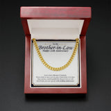 "Love, Trust, Tolerance" Brother In Law 20th Wedding Anniversary Necklace Gift From Sister-In-Law Brother-In-Law Cuban Link Chain Jewelry Box
