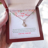 "Without you, there is no me" Loving Mom Necklace Gift From Son Daughter Alluring Beauty Pendant Jewelry Box Thanksgiving Birthday Christmas New Year