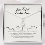 "Find Their Dream Home" Wonderful Realtor Mom Necklace Gift From Daughter Son Alluring Beauty Pendant Jewelry Box Job Anniversary Birthday Christmas
