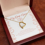 "Deserve The Best" Niece Engagement Necklace Gift From Aunt Uncle Forever Love Pendant Jewelry Box