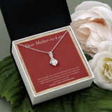 "Most Beautiful Bond" Dear Mother In Law 10th Wedding Anniversary Necklace Gift From Daughter-In-Law Son-In-Law Alluring Beauty Pendant Jewelry Box
