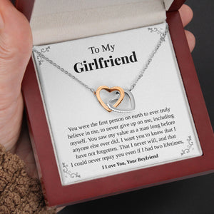 Interlocking Hearts Necklace- Your Grace, The Little Things, Gift For Girlfriend, For Birthday, Christmas, Mother's Day