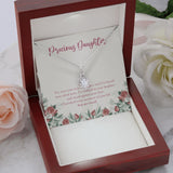 "Cherish Every Moment" Precious Daughter Necklace Gift From Mom Dad Eternal Hope Pendant Jewelry Box Christmas Birthday Thanksgiving New Year