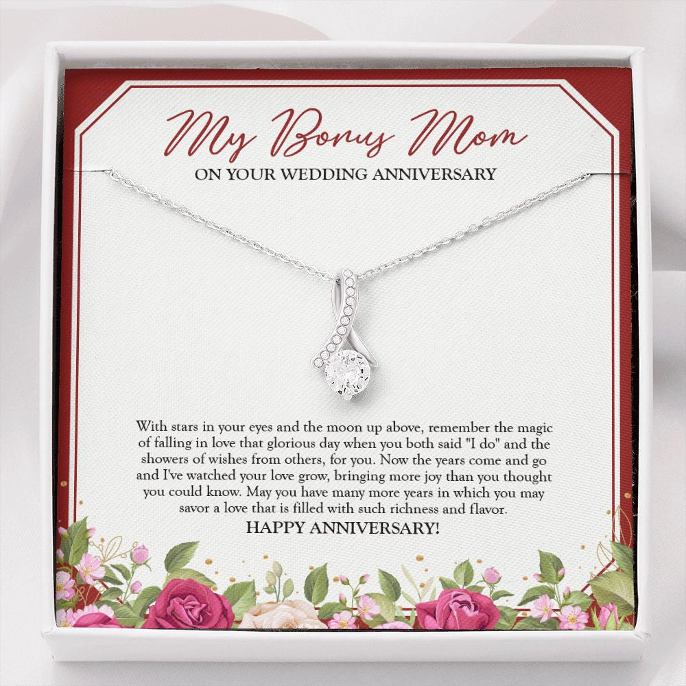 "Magic Of Falling In Love" Bonus Mom Wedding Anniversary Necklace Gift From Daughter Son Alluring Beauty Pendant Jewelry Box