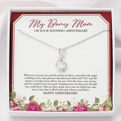 "Magic Of Falling In Love" Bonus Mom Wedding Anniversary Necklace Gift From Daughter Son Alluring Beauty Pendant Jewelry Box