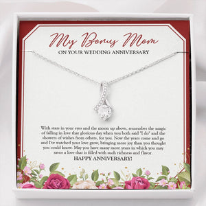 "Magic Of Falling In Love" Bonus Mom Wedding Anniversary Necklace Gift From Daughter Son Alluring Beauty Pendant Jewelry Box