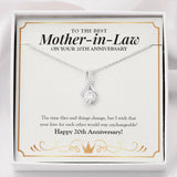 "Unchangeable Love" Best Mother-In Law 20th Wedding Anniversary Necklace Gift From Daughter-In-Law Son-In-Law Alluring Beauty Pendant Jewelry Box