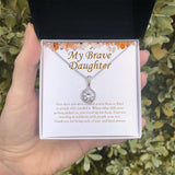 "Standing In Solidarity" Brave Daughter Necklace Gift From Mom Dad Eternal Hope Pendant Jewelry Box Birthday Graduation Christmas Wedding