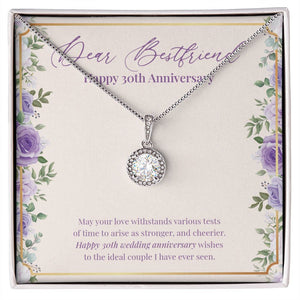 "Stronger And Cheerier" Dear Bestfriend 30th Wedding Anniversary Necklace Gift From BFF Soul Sister Best Friend Eternal Hope Pendant Jewelry Box