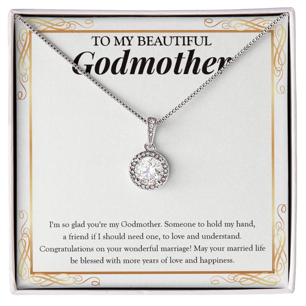 "Someone To Hold My Hand" Beautiful Godmother Wedding Anniversary Necklace Gift From Goddaughter Godson Eternal Hope Pendant Jewelry Box