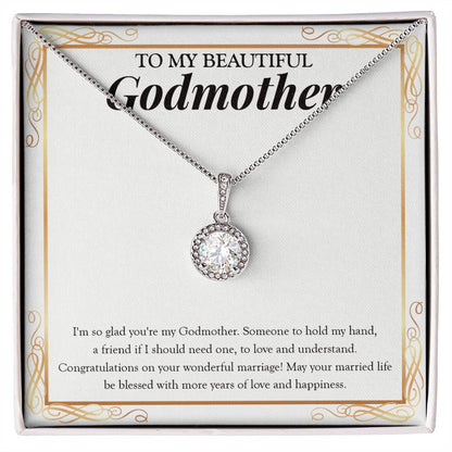 "Someone To Hold My Hand" Beautiful Godmother Wedding Anniversary Necklace Gift From Goddaughter Godson Eternal Hope Pendant Jewelry Box
