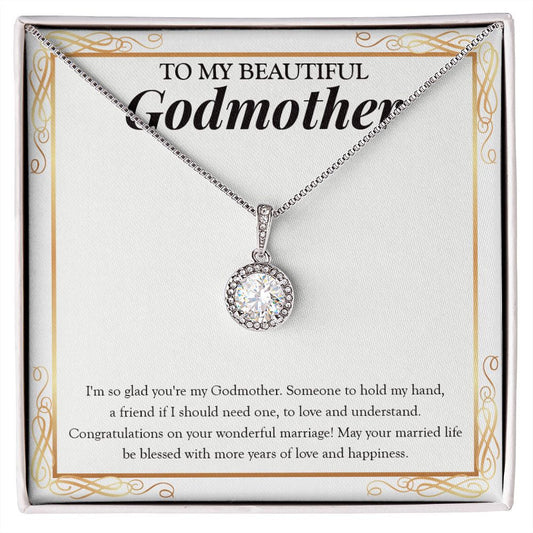 "Someone To Hold My Hand" Beautiful Godmother Wedding Anniversary Necklace Gift From Goddaughter Godson Eternal Hope Pendant Jewelry Box