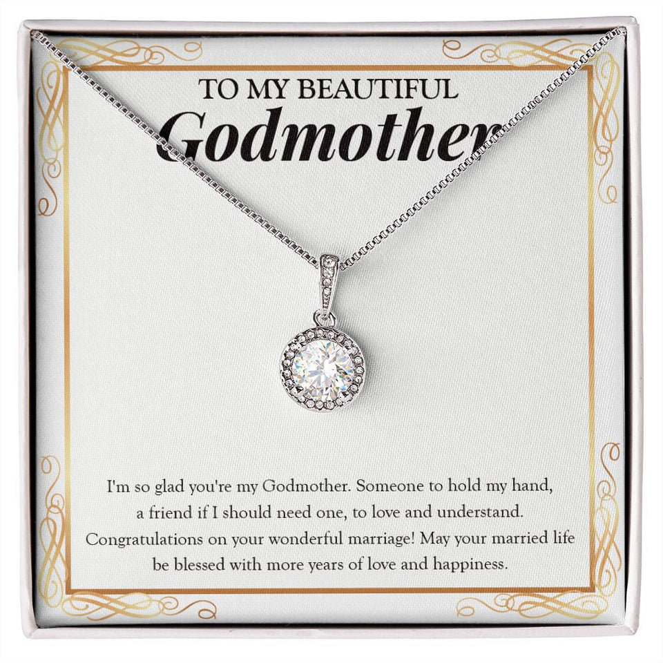 "Someone To Hold My Hand" Beautiful Godmother Wedding Anniversary Necklace Gift From Goddaughter Godson Eternal Hope Pendant Jewelry Box
