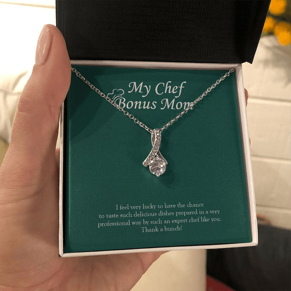 "Expert Chef Like You" Chef Bonus Mom Necklace Gift From Daughter Son Alluring Beauty Pendant Jewelry Box Birthday Christmas Thanksgiving Valentines