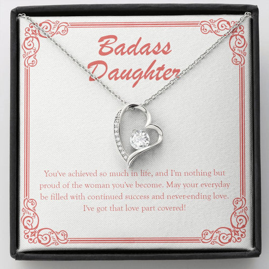 "You've Achieved So Much" Badass Daughter Necklace Gift From Mom Dad Forever Love Pendant Jewelry Box Birthday Graduation Christmas New Year