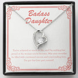 "You've Achieved So Much" Badass Daughter Necklace Gift From Mom Dad Forever Love Pendant Jewelry Box Birthday Graduation Christmas New Year