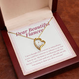 "Overflowing with Love for You" Beautiful Fiancee Necklace Gift From Fiance Future Husband Forever Love Pendant Jewelry Box Valentines Wedding Engagement Birthday