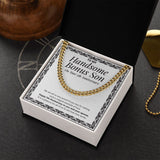 "Setting A Magical Example" Handsome Bonus Son 5th Wedding Anniversary Necklace Gift From Mom Dad Cuban Link Chain Jewelry Box