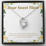 "May You Two Fly High" Sweet Niece 7th Wedding Anniversary Necklace Gift From Uncle Aunt Forever Love Pendant Jewelry Box