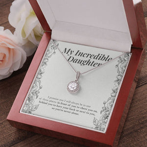 "One Of Three Places" Incredible Daughter Necklace Gift From Mom Dad Parents Eternal Hope Pendant Jewelry Box Birthday Christmas Graduation New Year