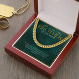 "Our Paths May Change" Brother of the Bride Wedding Day Necklace Gift Cuban Link Chain Jewelry Box