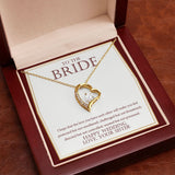 "Wanted But Not Possessed" Bride Wedding Day Necklace Gift From Sister Forever Love Pendant Jewelry Box