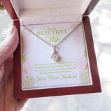 "Can't live without you" Beautiful Wife Necklace Gift From Husband Alluring Beauty Pendant Jewelry Box Mothers Day Birthday Christmas Valentines