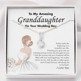 "Beautiful New Life" Granddaughter Wedding Day Necklace Gift From Grandma Grandpa Alluring Beauty Pendant Jewelry Box