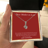 "Making It Work" Mother In Law Wedding Anniversary Necklace Gift From Daughter-In-Law Son-In-Law Alluring Beauty Pendant Jewelry Box