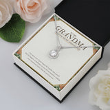 "Better Than The Previous One" Grandma Silver Wedding Anniversary Necklace Gift From Granddaughter Grandson Eternal Hope Pendant Jewelry Box