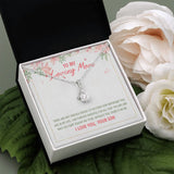 "Without you, there is no me" Loving Mom Necklace Gift From Son Daughter Alluring Beauty Pendant Jewelry Box Thanksgiving Birthday Christmas New Year