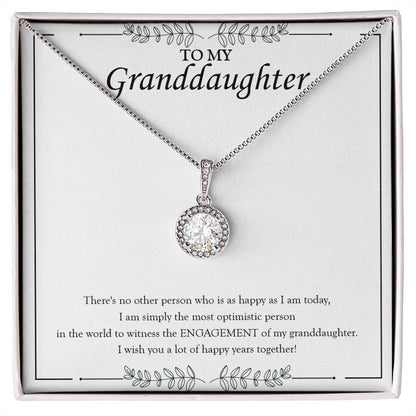 "No Other Person" Granddaughter Engagement Necklace Gift From Grandma Grandpa Grandparents Eternal Hope Pendant Jewelry Box