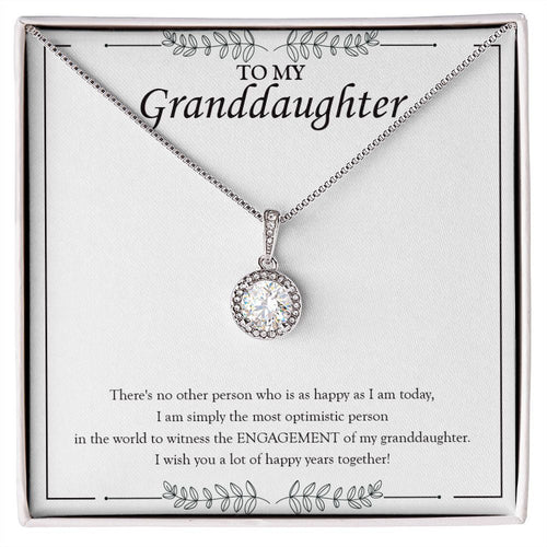 "No Other Person" Granddaughter Engagement Necklace Gift From Grandma Grandpa Grandparents Eternal Hope Pendant Jewelry Box