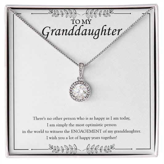 "No Other Person" Granddaughter Engagement Necklace Gift From Grandma Grandpa Grandparents Eternal Hope Pendant Jewelry Box