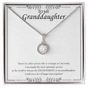 "No Other Person" Granddaughter Engagement Necklace Gift From Grandma Grandpa Grandparents Eternal Hope Pendant Jewelry Box