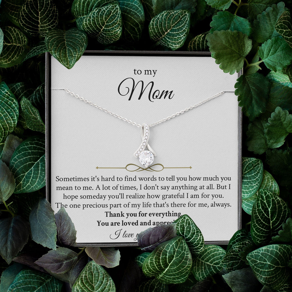 Necklace for Mom - To My Mom Necklace from Son, Daughter I Love You Forever And Always Alluring Beauty Necklace XL051L