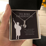 "Get On Your Way" Registered Dental Hygienist Graduation Necklace Gift From Mom Dad Grandma Grandpa Teacher Professor Classmate Alluring Beauty Pendant Jewelry Box