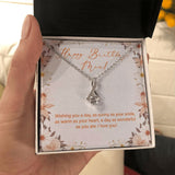 "Sunny As Your Smile" Mom Birthday Necklace Gift From Son Daughter Alluring Beauty Pendant Jewelry Box