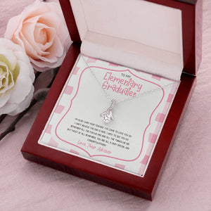 "Remember All The Fun" Elementary Graduation Necklace Gift From Teacher Adviser Alluring Beauty Pendant Jewelry Box