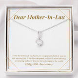 "Mind Blowing 20 Years" Mother In Law 20th Wedding Anniversary Necklace Gift From Son-In-Law Daughter-In-Law Alluring Beauty Pendant Jewelry Box