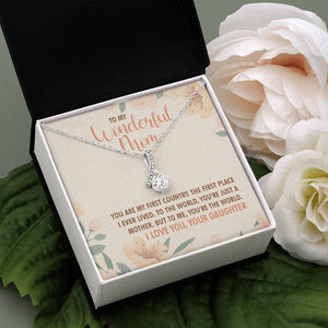 "You're the world" Wonderful Mom Necklace Gift From Son Daughter Alluring Beauty Pendant Jewelry Box Thanksgiving Birthday Christmas Mothers Day