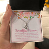 "Can't Think of Anyone Else" Beautiful Fiancee Necklace Gift From Fiancee Boyfriend Future Husband Alluring Beauty Pendant Jewelry Box Wedding Engagement Birthday Valentines