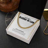 "Person To Annoy For Life" Best Brother In Law Wedding Anniversary Necklace Gift From Sister-In-Law Brother-In-Law Cuban Link Chain Pendant Jewelry Box