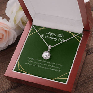 "Glad I Will Never Know" Mom 16th Wedding Anniversary Necklace Gift From Daughter Son Eternal Hope Pendant Jewelry Box