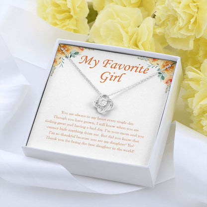 "Every Single Day" Favorite Girl Necklace Gift From Mom Dad Forever Love Pendant Jewelry Box Birthday Graduation Christmas Wedding