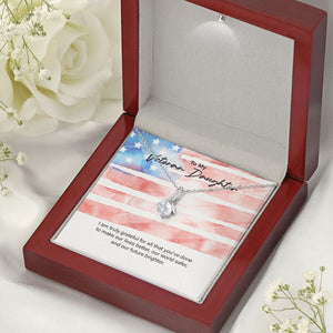 "You Make Our Lives Better" Veteran Daughter Necklace Gift From Mom Dad Alluring Beauty Pendant Jewelry Box Deployment Veterans Day Thanksgiving