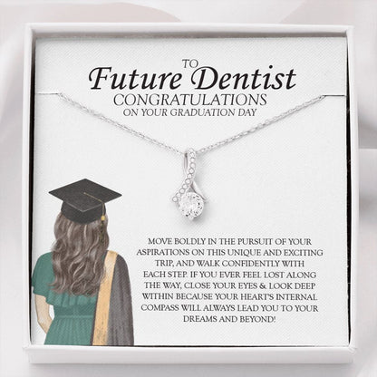 "Move Boldly" Future Dentist Graduation Necklace Gift From Mom Dad Grandpa Grandma Teacher Bestfriend Alluring Beauty Pendant Jewelry Box